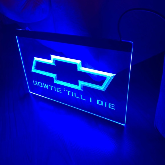 CHEVROLET BOW TIE LED NEON LIGHT SIGN 8x12 - Picture 3 of 3